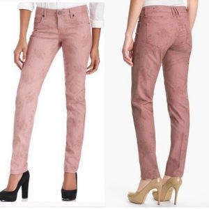 Kut From the Kloth Pink Floral Diana Skinny Jeans